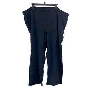 Susan Graver Black Ponte Knit Pull On Pants Comfort Business Casual - Size 3X